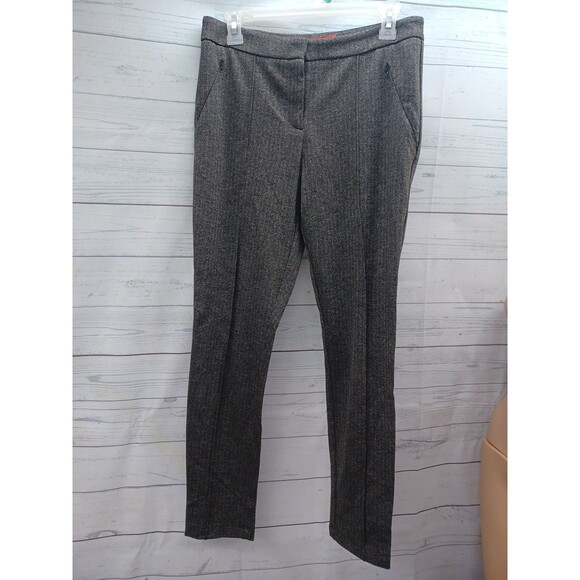 Cartonnier Anthropologie Gray Pants Sz 6 Chevron Pattern Slacks NWT $128 - Picture 1 of 7